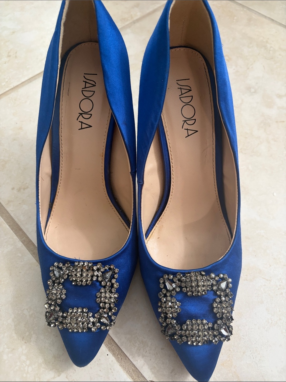 Royal Blue Heels with Crystal